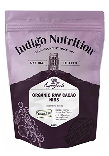 Indigo Herbs Rohe Bio Kakaonibs 500g | Vegane | Rein & GMO Frei von Indigo Herbs