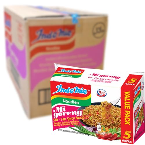 INDOMIE - Instant Nudeln Mi Goreng Pedas 5-Pack - Multipack (8 X 5 X 80 GR) von Indomie