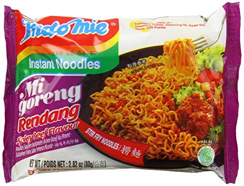 Indo Mie Mi Goreng Instant Noodle, Spicy Beef Flavor Rendang, 2.82 Ounce (Pack of 30) by Indomie von Indomie