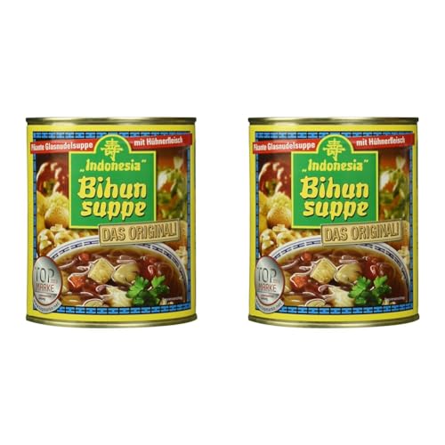 Indonesia Original Bihun Suppe | Das Original | Leckere Suppe mit Gemüse und Hähnchen | 780 ml (Packung mit 2) von Indonesia