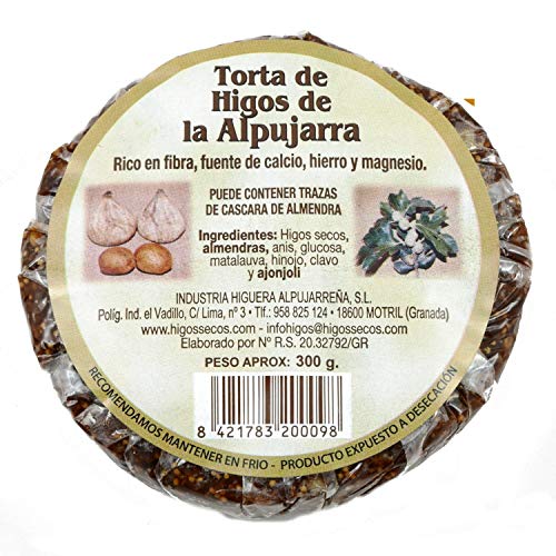 Original spanisches Feigenbrot mit Mandeln - 100 % natürlich - Superfood - Vegan - rund - 300 Gramm von Industria Higuera Alpujarrena S.L.