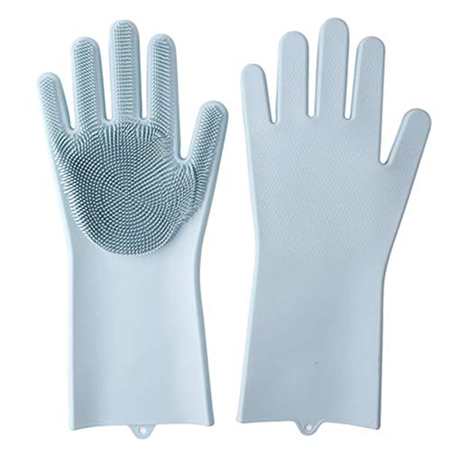 Infinitely Great Home Decor Center 2-in-1 Magic Silikon-Gummi-Geschirr-Waschhandschuhe, umweltfreundlich, zum Reinigen (hellblau) von Infinitely Great Home Decor Center