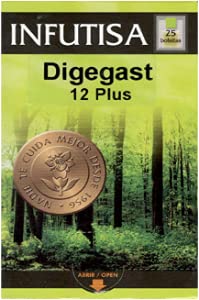 INFUTISA DIGEGAST 12 Plus Infusion 25 Beutel, Schwarz, Estándar von Infutisa