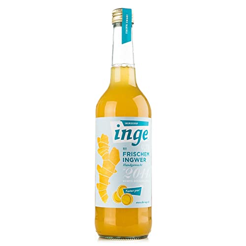 Die Inge® Ingwersirup - handgemacht aus bayerischer Manufaktur - fruchtiger Ingwer Sirup mit natürlicher Schärfe von ebaney