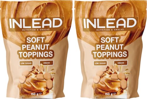 INLEAD - Soft Peanut Toppings | Zarte Zuckerarme Erdnuss-Drops für Desserts, Joghurt, als Topping und zum Backen - 2x 150g INLEAD - Soft Peanut Toppings | Zarte Zuckerarme Erdnuss-Drops für Desserts, Joghurt, als Topping und zum Backen - 2x 150g von Inlead
