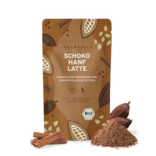 InnoNature Bio Schoko Hanf Latte | Pulver mit Kakao, Hanfsamen und Gewürzen | harmonisch-aromatische Komposition aus u.a. Kakaopulver, Hanfsamen, Ceylon Zimt, Ingwer u. Kardamom | 175g Getränkepulver InnoNature Bio Schoko Hanf Latte | Pulver mit Kakao, Hanfsamen und Gewürzen | harmonisch-aromatische Komposition aus u.a. Kakaopulver, Hanfsamen, Ceylon Zimt, Ingwer u. Kardamom | 175g Getränkepulver von InnoNature