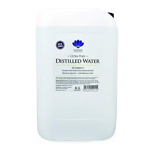 Destilliertes Wasser – reines dampfdestilliertes H2O – 25 Liter – BPA-freier Behälter mit 61 mm Kanisterhahn von Innovative Naturopathics