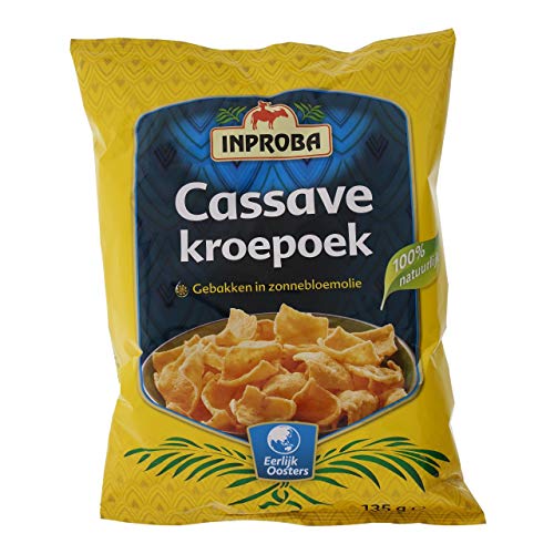 Inproba Cassava-Krabbencracker, gebraten in Sonnenblumenöl - Beutel 135 Gramm von Inproba