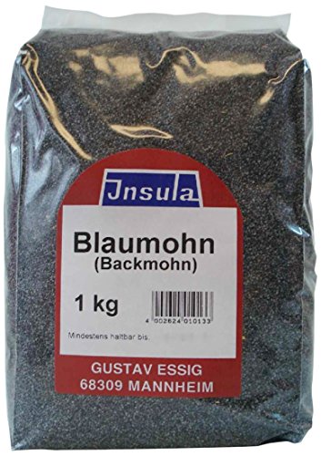 Insula Blaumohn 1 kg, 1er Pack (1 x 1 kg) von INSULA Gewürze-Backzutaten Gustav Essig GmbH & Co. KG