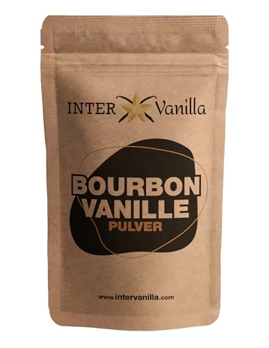 InterVanilla Bourbon Vanillepulver 100g, Vanille gemahlen aus echter Bourbonvanille. Vanilla Powder aus Madagaskar ohne Zusätze von InterVanilla