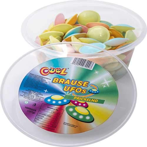 Cool Prickelnde Mini Ufo Oblaten mit Brausefüllung 100 Stück 127g Cool Prickelnde Mini Ufo Oblaten mit Brausefüllung 100 Stück 127g von International Sweet Trading GmbH & Co. KG