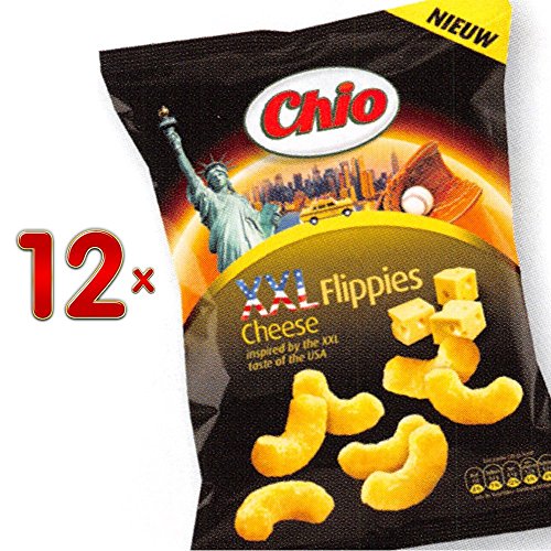 Chio XXL Flippies 12 x 115g Packung (Flips mit Käse-Geschmack) von Intersnack