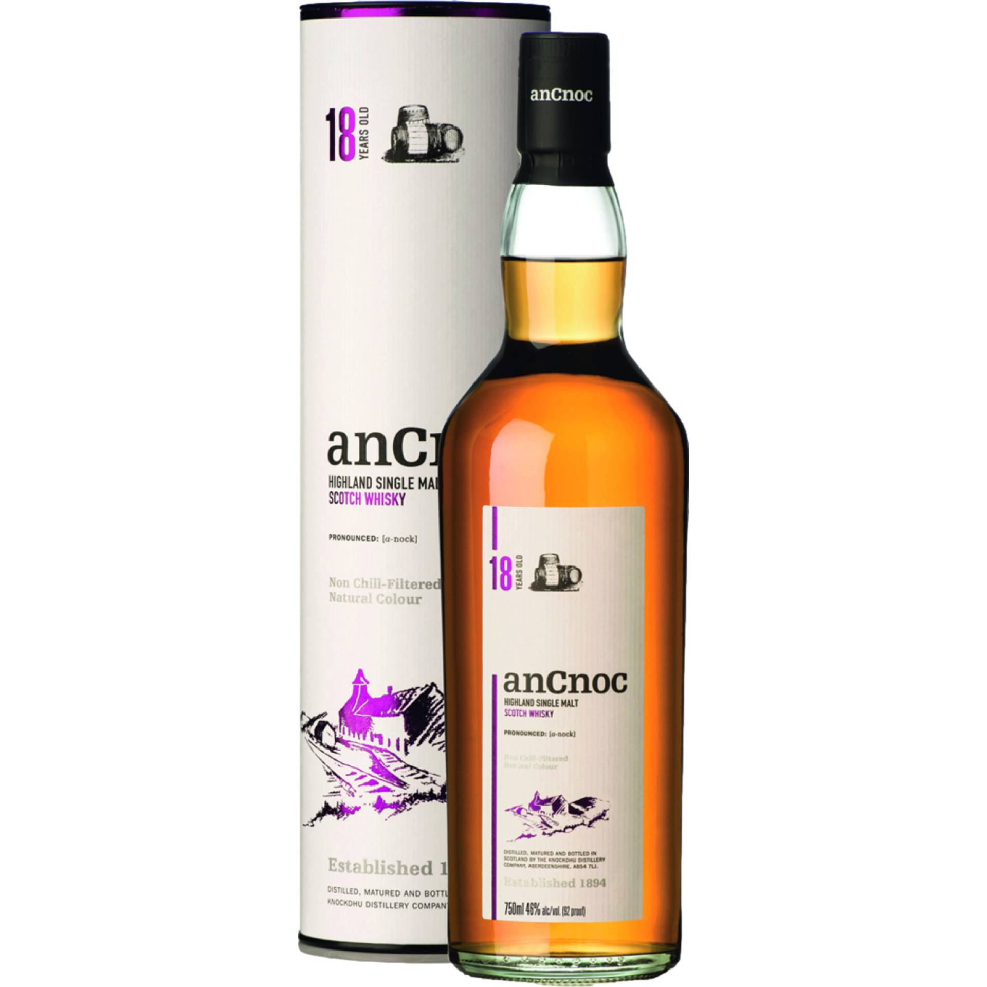 anCnoc 18 Years Old Highland Single Malt, Scotch Whisky, 0,7 L, 46% Vol., Schottland, Spirituosen anCnoc 18 Years Old Highland Single Malt, Scotch Whisky, 0,7 L, 46% Vol., Schottland, Spirituosen von Inver House Distillers Ltd, Airdrie ML6 8PL Lanarkshire Scotland