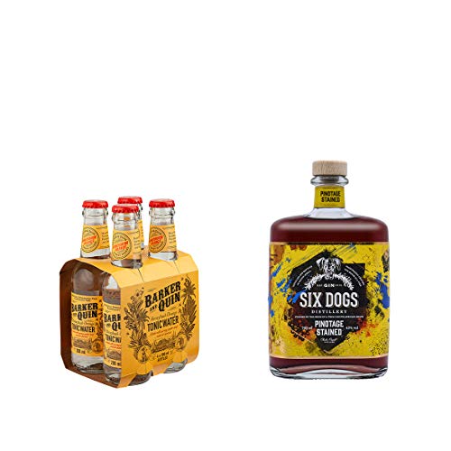 Six Dogs - Pinotage stained - Gin aus Südafrika/Limited Edition -Vintage 2020 / Pinotage Trauben / 0,7 L / 43% Vol /(Einweg Flaschen Preis incl. 1,00 € / 4 x 0,25€ DPG Einwegpfand) (Tonic Bundle 2) von Inverroche