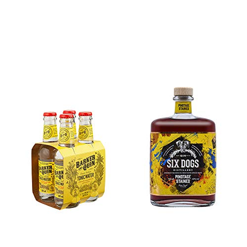 Six Dogs - Pinotage stained - Gin aus Südafrika/Limited Edition -Vintage 2020 / Pinotage Trauben / 0,7 L / 43% Vol / (Einweg Flaschen Preis incl. 1,00 € / 4 x 0,25€ DPG Einwegpfand) (Tonic Bundle) von Inverroche