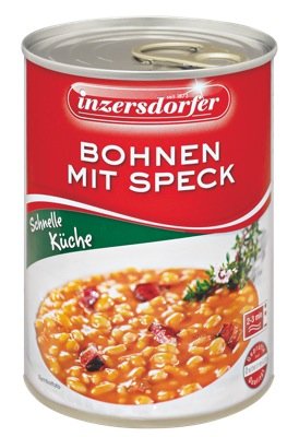 Inzers. Bohnen mit Speck 400g 6 x 400 g Inzers. Bohnen mit Speck 400g 6 x 400 g von Inzersdorfer
