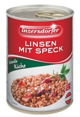 Inzers. Linsen mit Speck 400g 6 x 400 g Inzers. Linsen mit Speck 400g 6 x 400 g von Inzersdorfer