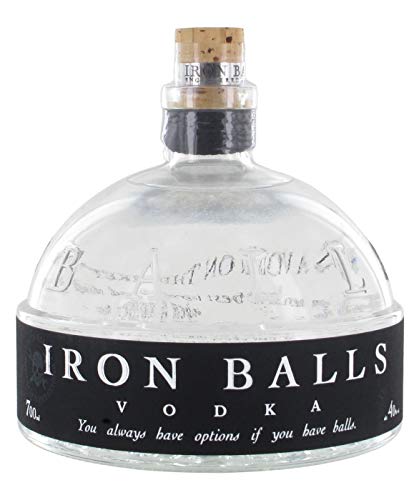 Iron Balls Vodka 40% Vol. a 700ml Premium Wodka in formschöner Flasche von Iron Balls