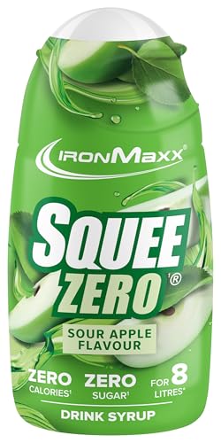 IronMaxx SqueeZero - Sour Apple 65ml Sirup, Erfrischendes Geschmackserlebnis für 8 Liter, Zuckerfrei und Kalorienfrei in 100ml verzehrfertigem Getränk IronMaxx SqueeZero - Sour Apple 65ml Sirup, Erfrischendes Geschmackserlebnis für 8 Liter, Zuckerfrei und Kalorienfrei in 100ml verzehrfertigem Getränk von IronMaxx