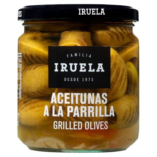 Iruela – Gegrillte eingelegte Oliven mit Jalapeño – Aceitunas a la Parrilla – 365g Iruela – Gegrillte eingelegte Oliven mit Jalapeño – Aceitunas a la Parrilla – 365g von Iruela