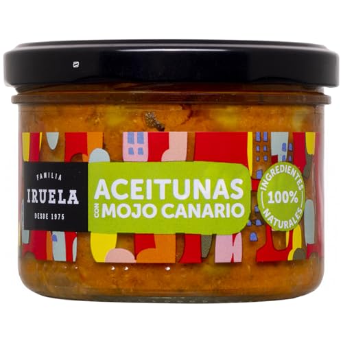 Iruela - Grüne Oliven in Kanarischer Mojo Sauce 200g – Spanische Feinkost | Tapas Iruela - Grüne Oliven in Kanarischer Mojo Sauce 200g – Spanische Feinkost | Tapas von Iruela