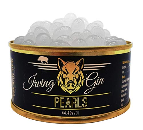Irving Gin Pearls, kleine Perlen aus 95% Irving London Dry Gin, Zubereitung edler Drinks und Gerichte, 100% vegan von Irving REAL LONDON DRY GIN