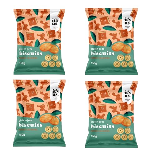 It`s us Zarte gesalzenem Karamell 4x150 g vegan - laktosefrei - glutenfrei -Sojafrei Süßigkeit für nahrhaft abwechslungsreiche Lunchbox von It´s us