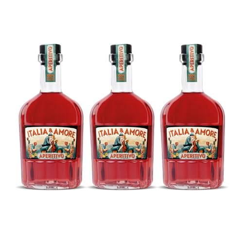 3er-Set Italia & Amore Aperitivo Likör | Der Premium Aperitiv aus 100% Natürlichen Zutaten | Handcrafted Genuss für Amore Spritz & mehr | 3 x 700ml | 15% Vol. von Italia & Amore