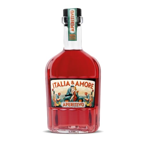 Italia & Amore Aperitivo Likör | Der Premium Aperitiv aus 100% Natürlichen Zutaten | Handcrafted Genuss für Amore Spritz & mehr | 1 x 700ml | 15% Vol. von Italia & Amore