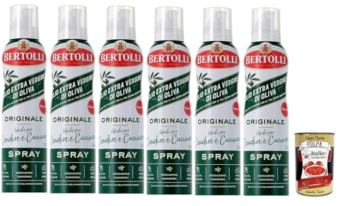 100% Italienisches Natives Olivenöl Extra, Kaltgepresst 6x 200 ml – durch die Praktische Sprühflasche Können Sie bis zu 90% des Öls Einsparen + Italian Gourmet polpa 400g 100% Italienisches Natives Olivenöl Extra, Kaltgepresst 6x 200 ml – durch die Praktische Sprühflasche Können Sie bis zu 90% des Öls Einsparen + Italian Gourmet polpa 400g von Italian Gourmet E.R.