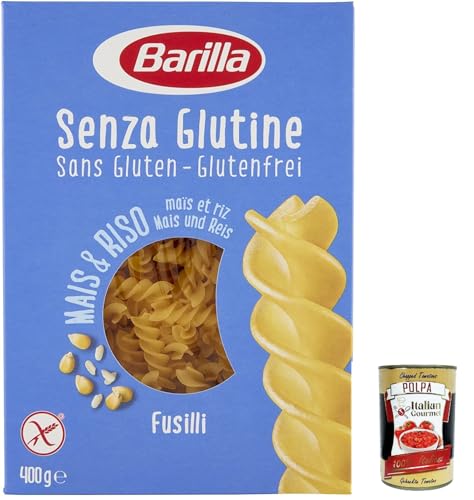 10x Barilla Fusilli 400g senza Glutine Glutenfrei pasta nudeln aus Reis und Mais + Italian Gourmet polpa 400g von Italian Gourmet E.R.