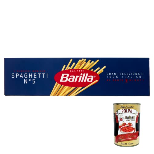 10x Barilla Lange Nudeln Pasta Spaghetti 500g N. 5 + Italian Gourmet polpa 400g von Italian Gourmet E.R.