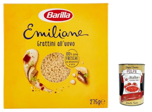 10x Barilla Pasta all' Uovo Le Emiliane Grattini, Eiernudeln, Pasta mit Ei 275g + Italian Gourmet polpa 400g 10x Barilla Pasta all' Uovo Le Emiliane Grattini, Eiernudeln, Pasta mit Ei 275g + Italian Gourmet polpa 400g von Italian Gourmet E.R.