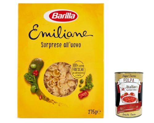 10x Barilla Pasta all' Uovo Le Emiliane Sorprese, Eiernudeln, Pasta mit Ei 275g + Italian Gourmet polpa 400g von Italian Gourmet E.R.
