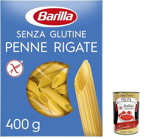10x Barilla Penne rigate 400g senza Glutine Glutenfrei pasta nudeln, gluten free + Italian Gourmet polpa 400g von Italian Gourmet E.R.