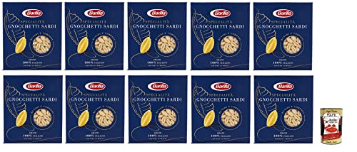 10x Barilla Specialità Gnocchetti Sardi Pasta di Grano Duro Nudeln aus Hartweizengrieß 500g Packung + Italian Gourmet Polpa di Pomodoro 400g Dose von Italian Gourmet E.R.