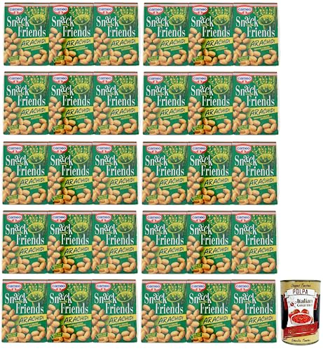 10x Cameo Snack Friends Arachidi,Geröstete und Gesalzene Erdnüsse im praktischen Vakuumblister, 3x40g + Italian Gourmet Polpa di Pomodoro 400g Dose 10x Cameo Snack Friends Arachidi,Geröstete und Gesalzene Erdnüsse im praktischen Vakuumblister, 3x40g + Italian Gourmet Polpa di Pomodoro 400g Dose von Italian Gourmet E.R.