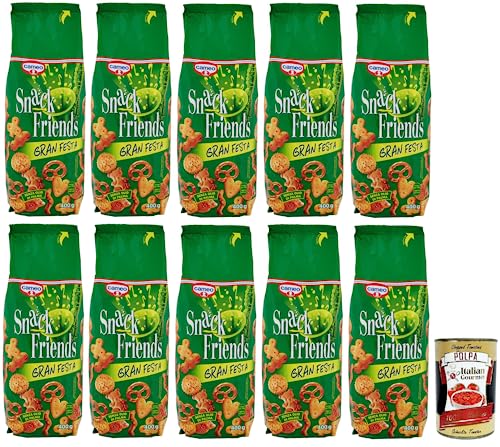 10x Cameo Snack Friends Gran Festa,Mischung aus Brezeln,Salzige Snacks 400g Beutel + Italian Gourmet Polpa di Pomodoro 400g Dose von Italian Gourmet E.R.