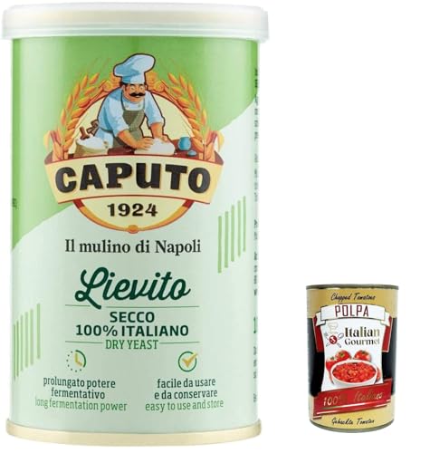 10x Caputo Lievito Secco 100% Italienisch Trockenhefe für die Bäckerei Hohe Aktivität pizza 100g + Italian gourmet polpa 400g von Italian Gourmet E.R.
