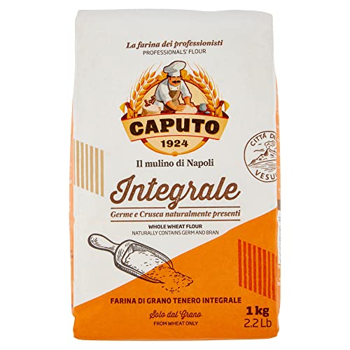 10x Caputo farina integrale Vollkornmehl Mehl zartes Vollkorn wholemeal flour 1 kg + Italian Gourmet polpa 400g von Italian Gourmet E.R.