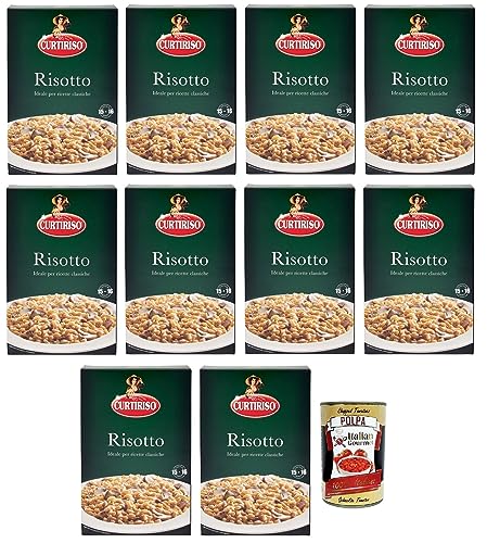 10x Curtiriso Riso Risotti,100% Italienischer Reis,Ideal für Risottos,16 Minuten,Packung mit 1Kg + Italian Gourmet Polpa di Pomodoro 400g Dose 10x Curtiriso Riso Risotti,100% Italienischer Reis,Ideal für Risottos,16 Minuten,Packung mit 1Kg + Italian Gourmet Polpa di Pomodoro 400g Dose von Italian Gourmet E.R.