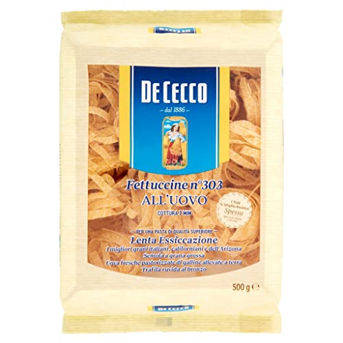 10x De Cecco Fettuccine pasta all'uovo Pasta mit Ei No.303 500g + Italian Gourmet polpa 500g von Italian Gourmet E.R.