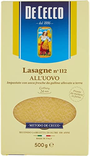 10x De Cecco Lasagna All'uovo Pasta mit ei Nr. 112 500g + Italian Gourmet polpa 500g von Italian Gourmet E.R.