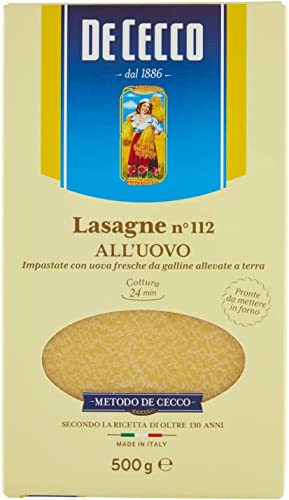 10x De Cecco Lasagna All'uovo Pasta mit ei Nr. 112 500g + Italian Gourmet polpa 500g 10x De Cecco Lasagna All'uovo Pasta mit ei Nr. 112 500g + Italian Gourmet polpa 500g von Italian Gourmet E.R.