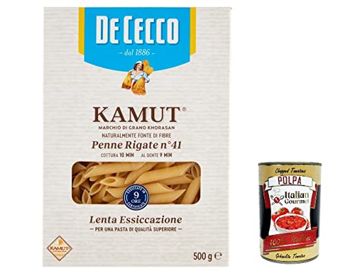 10x De Cecco nudeln Pasta Penne rigate N. 41 Kamut Marke von Khorasan-Weizen 500g + Italian Gourmet polpa 400g von Italian Gourmet E.R.