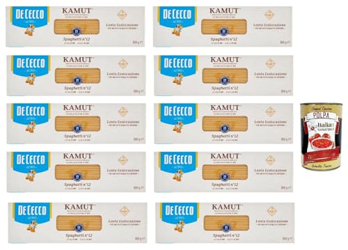 10x De Cecco nudeln Pasta Spaghetti N. 12 Kamut Marke von Khorasan-Weizen 500g + Italian Gourmet polpa 400g 10x De Cecco nudeln Pasta Spaghetti N. 12 Kamut Marke von Khorasan-Weizen 500g + Italian Gourmet polpa 400g von Italian Gourmet E.R.