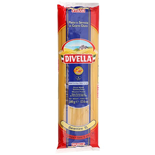 10x Divella Bavettine n°15 Hartweizengrieß Pasta Italienische Nudeln 500g Packung + Italian Gourmet Polpa di Pomodoro 400g Dose von Italian Gourmet E.R.