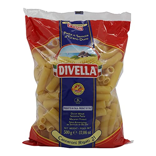 10x Divella Canneroni Rigati N., 21 Hartweizengrieß Pasta Italienische Nudeln 500g Packung + Italian Gourmet Polpa di Pomodoro 400g Dose von Italian Gourmet E.R.