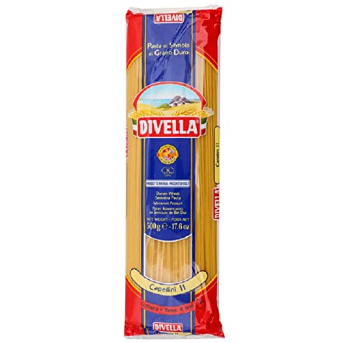 10x Divella Capellini N. 11 Hartweizengrieß Pasta Italienische Nudeln 500g Packung + Italian Gourmet Polpa di Pomodoro 400g Dose von Italian Gourmet E.R.