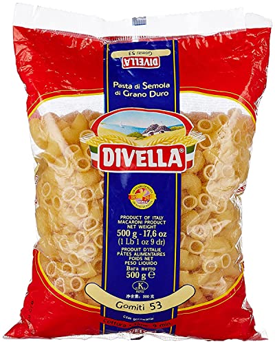 10x Divella Gomiti N. 53 Hartweizengrieß Pasta Italienische Nudeln 500g Packung + Italian Gourmet Polpa di Pomodoro 400g Dose von Italian Gourmet E.R.